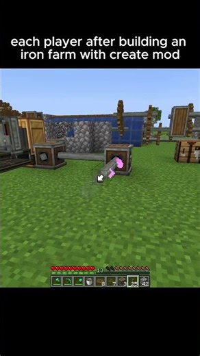 Iron farm with Create mod #shorts #minecraft #create