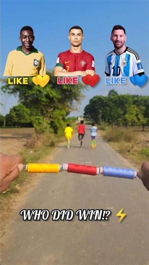 WHO DID WIN !? ⚡ Pele Ronaldo Messi | SPEED CHALLENGE #shorts #speed #challenge #trending #video