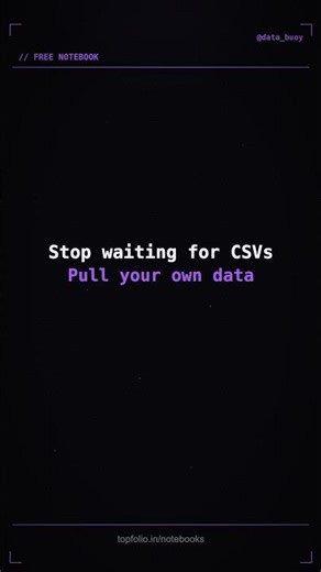 Link in desc. Pull Real-Time Data from Any API — Free Python Notebook. #dataanlysis #programming