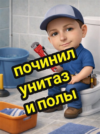 починил унитаз и дырку в полу своими руками для клиента в США #handyman #work #usa