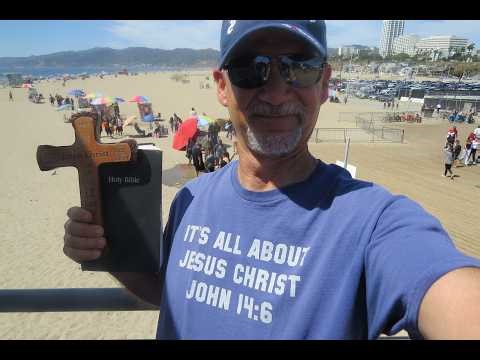 David G. - Preaching the Gospel on the Santa Monica Pier in Santa Monica, CA, Sat.,, April 4, 2026