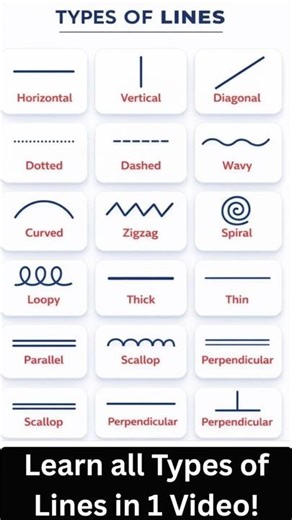 Learn All Types of Lines in Minutes | Easy Math & Drawing Basics #easylearning #maths #mathstricks