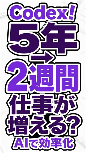 【Codex】5年の仕事が2週間？でも会社員の仕事は減らない #Shorts