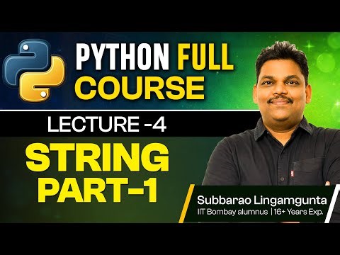 Python Full Course 🚀 Lecture 4: Strings (Part 1) | Beginner to Advanced
