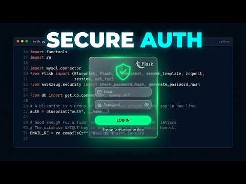 Flask Signup and Login with Hashed Passwords | E-commerce from Scratch Ep 6