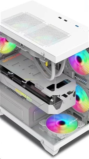 #Ant Value Tempered#Glass CV200 Mid-Tower Computer Case#Gaming Cabinet# White #rgb#gaming