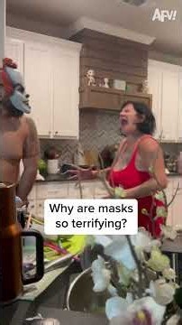 Funniest Mask Scares 🎃 #afv #halloween #pranks