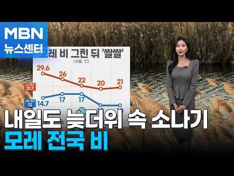 [날씨] 내일도 늦더위 속 소나기…모레 전국 비 [MBN 뉴스센터]