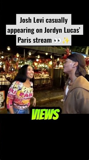 Josh Levi casually appearing on Jordyn Lucas’ Paris stream 👀✨ #paris #vlog