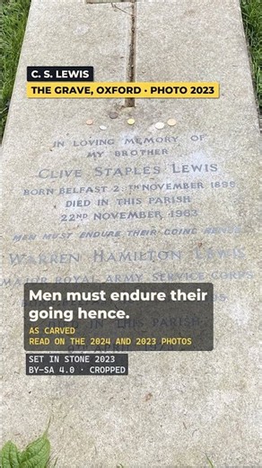C. S. Lewis’s Grave: The Line From His Mother’s Calendar