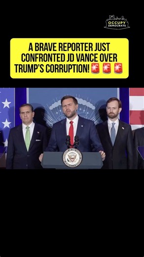 Reporter CONFRONTS Vance on Trump’s CORRUPTION!🚨
