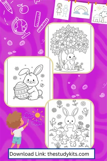 Easter Bunny Coloring Activity – Fun Spring Coloring Pages for Children
