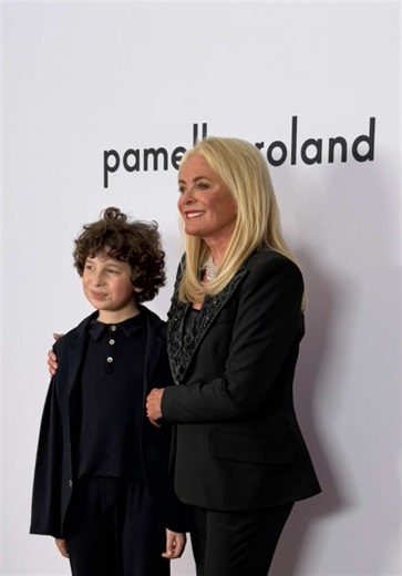 He came for the fashion. He stayed to make sure nothing went to waste. 🤍 Pamella Roland has been one of Max’s favorites since he was eight. A beautiful collection and a very Max ending. @pamella roland #fashionweek #nyfw #runway #fashion #fashiontok