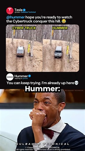 Cybertruck vs Hummer Hill Climb Test 💀