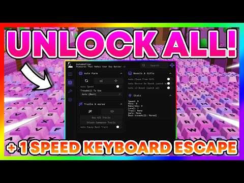 +1 Speed Keyboard Escape Script 2026: Unlock Gamepasses & Auto Farm (No Key) ⚡ OP GUI