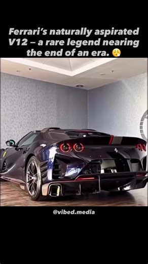 VIBED on Instagram: "Ferrari’s naturally aspirated V12 represents a pure approach to performance — no turbos, no electric boost, just mechanical power and an unmistakable sound. This engine delivers immediate throttle response and a driving feel that many believe is slowly fading from today’s supercar world. Follow @vibed.media for automotive moments, engineering highlights, and performance culture. This content is shared for educational and entertainment purposes only. All rights belong to thei