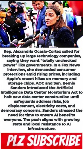 AOC Calls to “Break Up” Big Tech Companies Over Price Hikes