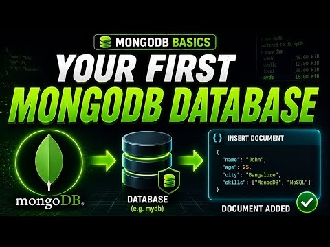 Create Your First MongoDB Database & Insert Documents | Beginner Tutorial