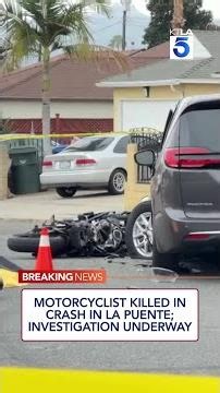 Motorcyclist killed in crash in La Puente