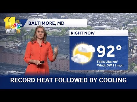 Record heat continues Thursday in the Baltimore area