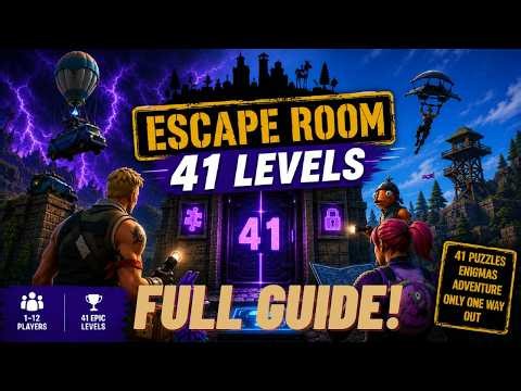 FORTNITE ESCAPE ROOM 41 LEVELS FULL GUIDE!
