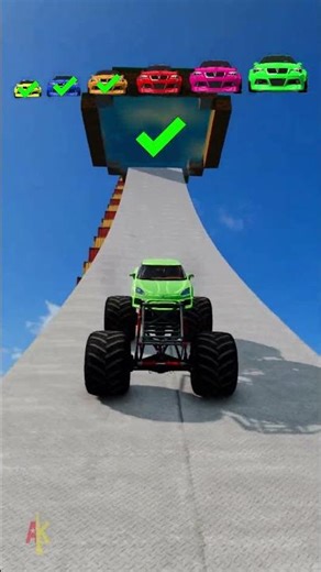 🌟Tiny Car Enters the Portal… and Turns ULTRA HUGE!🌟 #shorts #beamngdrive