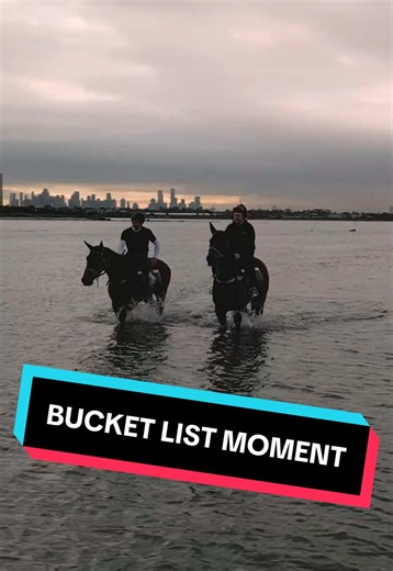 One for the bucket list 🥹 📍Altona Beach, Melbourne watching the Carnival contenders take a dip #melbournecup #melbourne #horseracing #beach #swim