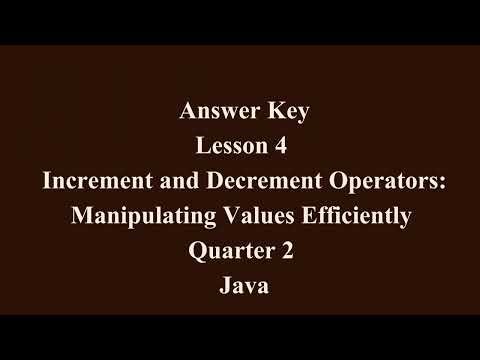 Increment and Decrement Operators: Manipulating Values Efficiently | Q2 Java L4 P3 | SMILE ROAD