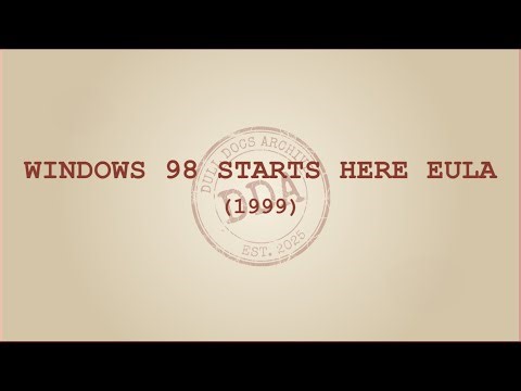 Reading the Windows 98 EULA Nobody Read in 1998 | End User License Agreement | Sleep ASMR