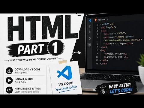 HTML Tutorial for Beginners 🚀 | Part 1 | VS Code Setup & Learn How HTML Works #akskillhub #html