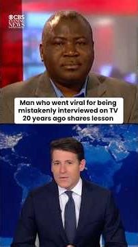 Man who went viral 20 years ago for being mistakenly interviewed on TV shares lesson #shorts