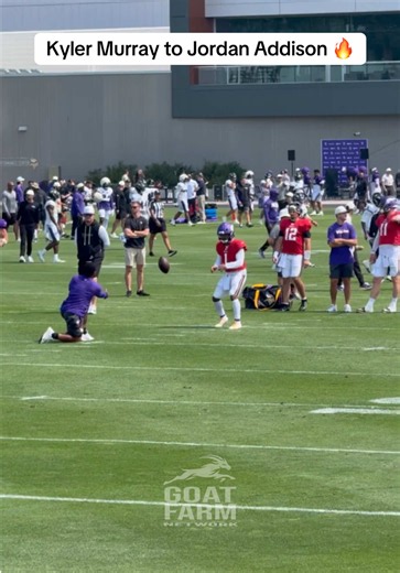 Vikings starting QB Kyler Murray connects with Jordan Addison 💪 #minnesotavikings #jordanaddison #kylermurray #vikings
