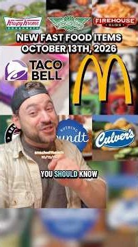 New Fast Food Releases for Mid-October - 10.13.26 #food #fastfood #mcdonalds #tacobell
