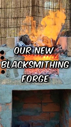We built A Homemade Blacksmithing Forge! #trending#jesus #forging #shorts #youtubeshorts #easy