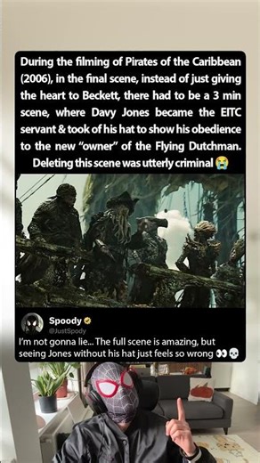 During the filming of Pirates of the Caribbean Dead Man's Chest (2006), Davy Jones wasn't ready