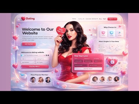 Dating Website UI Design in HTML + Tailwind CSS + JavaScript | Full Tutorial