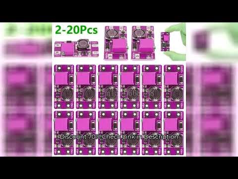 2-20pcs MT3608 Adjustable Boost Module DC-DC Step Up Converter Module 2A Max 2V-24V To 5V 9V 12V 28V