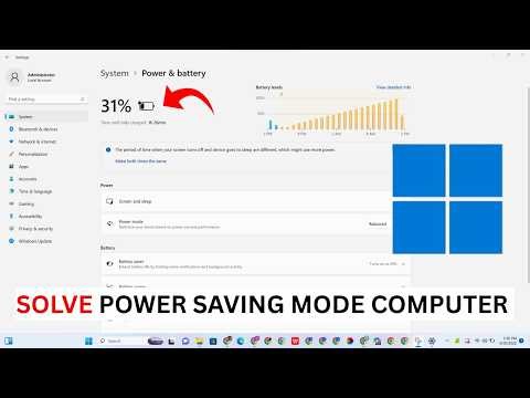 How To Solve Power Saving Mode In Computer