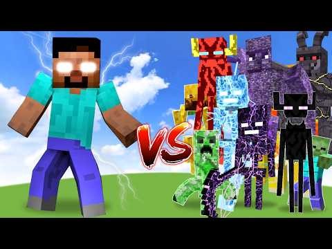 TITAN HEROBRINE vs ALL TITAN BOSSES | Mob Battle