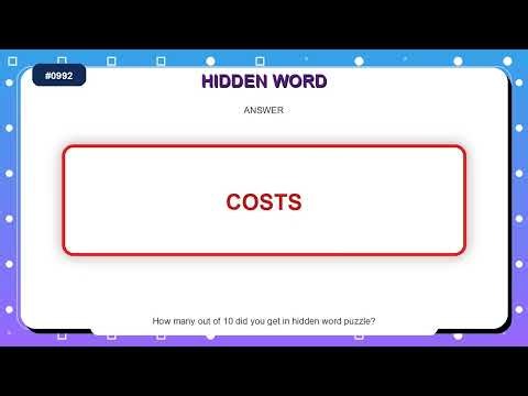 Hidden Word Puzzle #0992 | 10 Word Search Practice Challenges