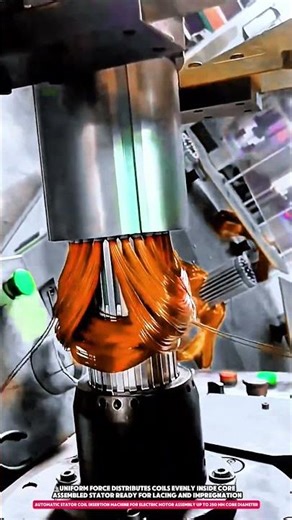 automatic stator coil insertion machine for electric motor assembly up to 250 mm core diameter