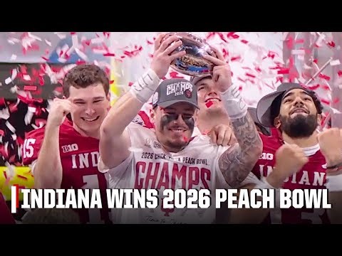 Indiana Hoosiers FULL Peach Bowl Trophy Presentation 🥣 | ESPN College Football