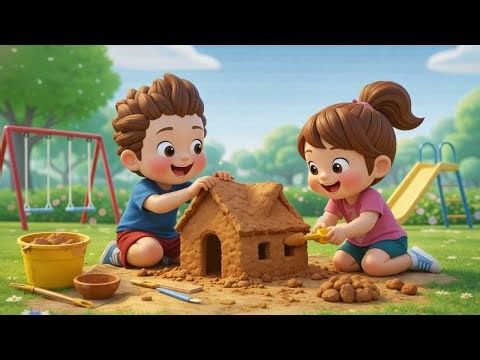 Kids Build a Mud House in the Park | Fun Creative Play