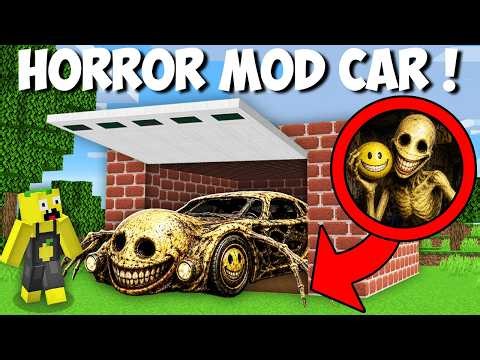 I found SECRET GARAGE WITH VERITY HORROR MOD CAR MONSTER in Minecraft ! SCARY GARAGE !