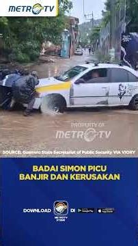 Badai Simon Picu Banjir di Meksiko Puluhan Kendaraan Terjebak #shorts