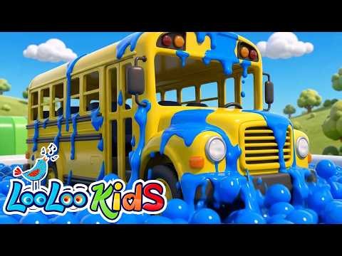Wheels On The Bus - Colorful Balls - Learn Colors with WobyDoby - Baby Songs and Nursery Rhymes