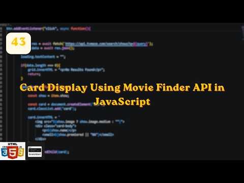 Searching Using Movie Finder API in JavaScript | Exploring JavaScript Day 43 | ‪@ScratchStart00‬