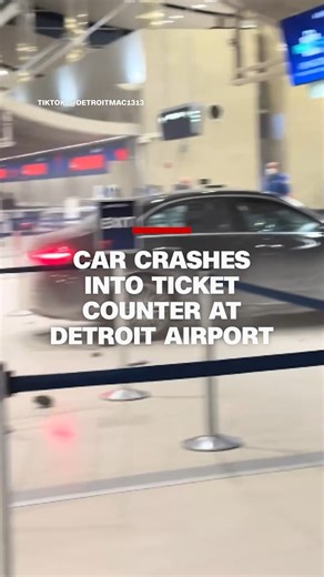 A car crashed into the check-in area and hit a ticket counter at the Detroit Metro Airport Friday night. The cause of the crash is unknown and six people were treated at the scene by emergency services, authorities said. | CNN