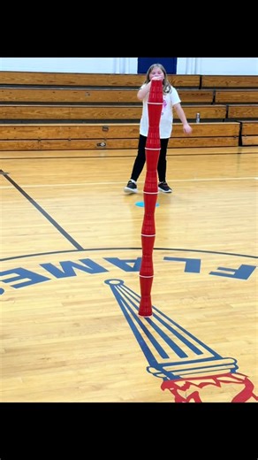 CATCH & STACK: Such a great K-12 PE Challenge Team Game (Throwing, Catching, Stacking) - Just add Solo Cups and a Ball. Makes for an awesome classroom brain break activity too. Lots of Fun. I actually have a whole school CATCH & STACK friendly team competition going right now and the kids love it. ✅Full Game Details in my Blog Post in the Comments Below. Game in my TPT store too! #love2teachandlearn #pewithmrst #makeschoolfunagain #brainbreak #peclass #teamwork #skillgames #teambuilding | Love 2