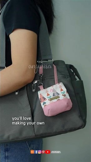Join the bag-on-bag trend with mini tote keychain - Totie Pouch